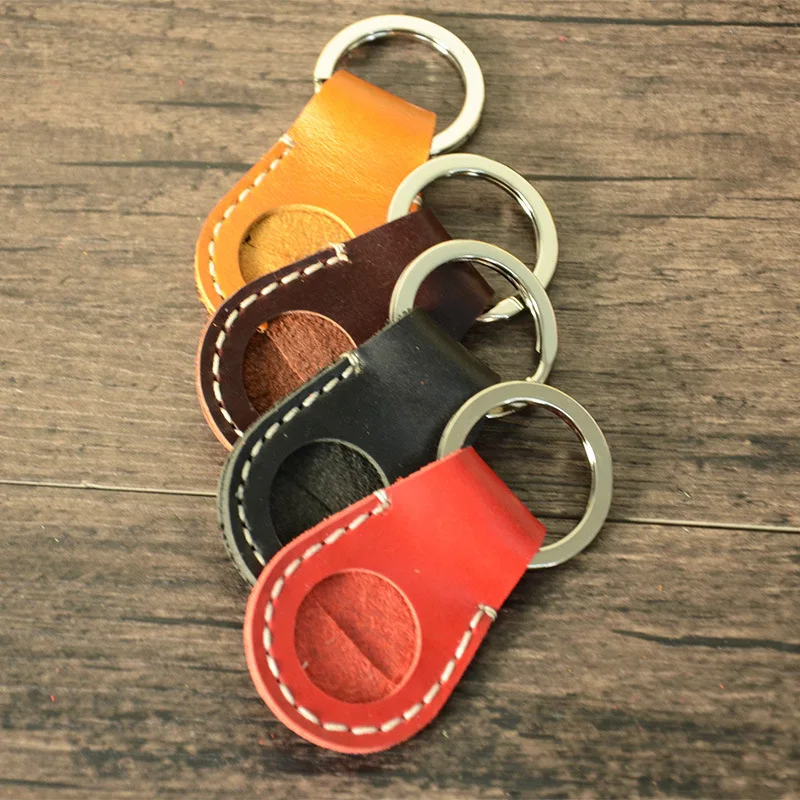 

High Quality Genuine Leather Key Holder Housekeeper Key Access Entrance Guard Card protecter Portable Small Gift for Men&Women