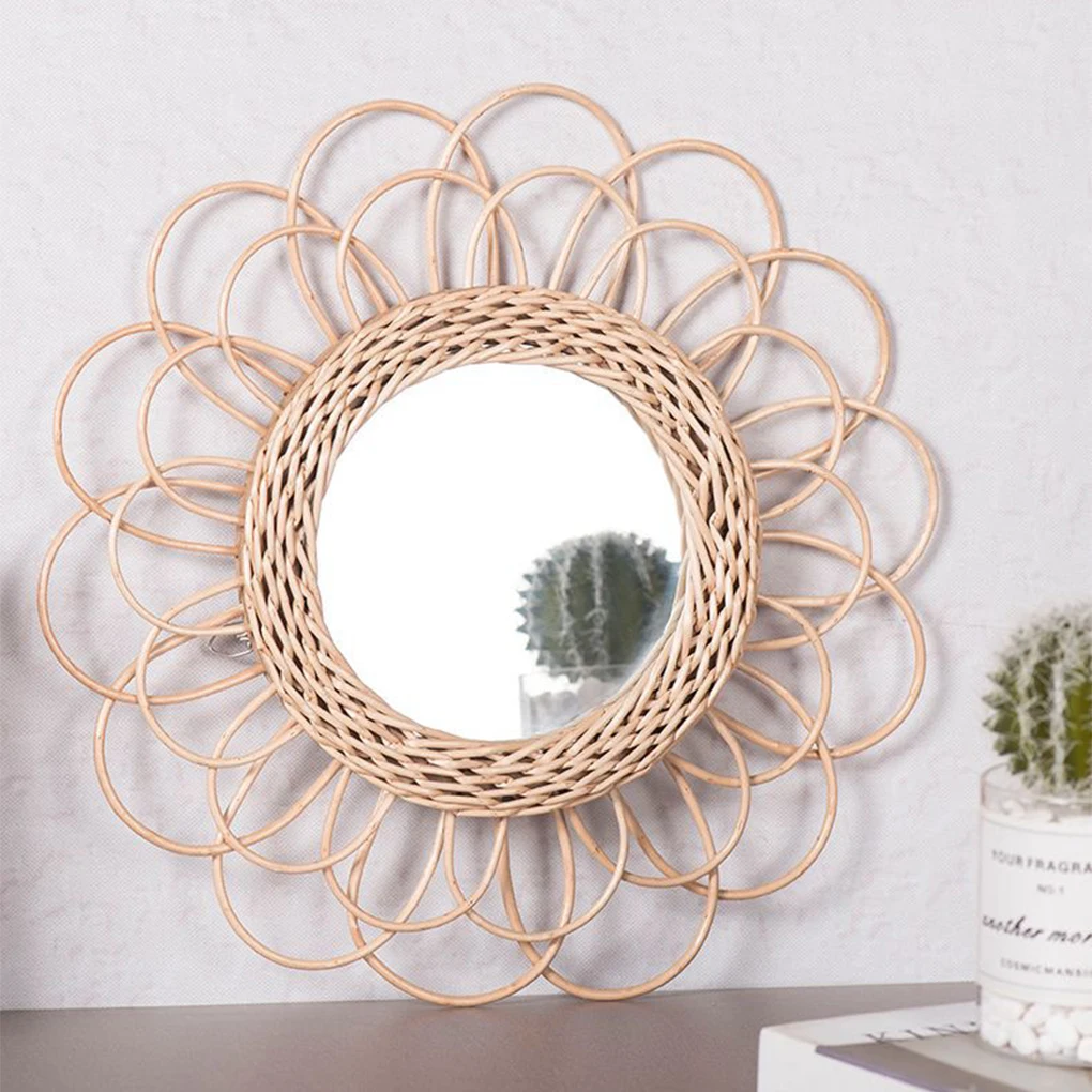 Wide Application Rattan Wall Mirror For Home Decor Multifunctional Wall-Mounted Rattan Mirror 
Wide Application Rattan Wall Mirror For Home Decor Multifunctional Wall-Mounted Rattan Mirror