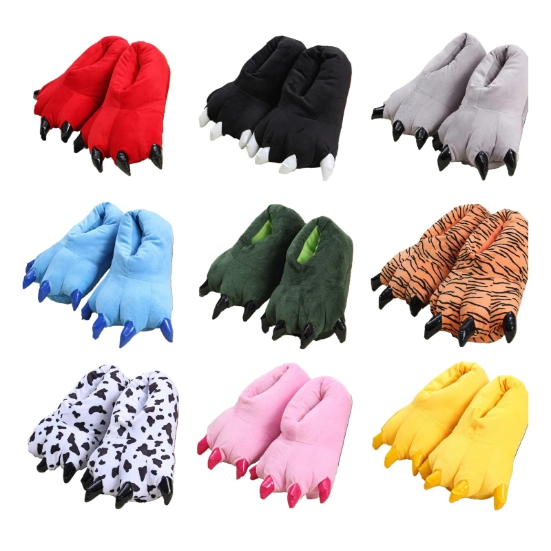 Dinosaur 3D Claw Feet Plush Slippers Furry Leopard Animal Slippers Unisex House Shoe 9 Color Optional Winter Warm Gift
Dinosaur 3D Claw Feet Plush Slippers Furry Leopard Animal Slippers Unisex House Shoe 9 Color Optional Winter Warm Gift
