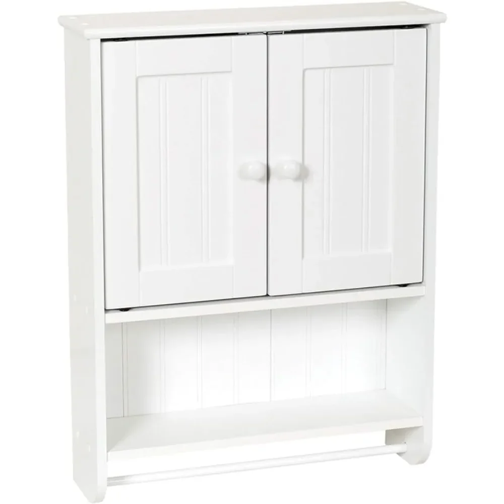 Cottage Bathroom Wall Cabinet, with 2 Shelves and 2 Doors, 19" W x 25.6" H, Storage Cabinet with Towel Bar, White Freight free
Cottage Bathroom Wall Cabinet, with 2 Shelves and 2 Doors, 19" W x 25.6" H, Storage Cabinet with Towel Bar, White Freight free