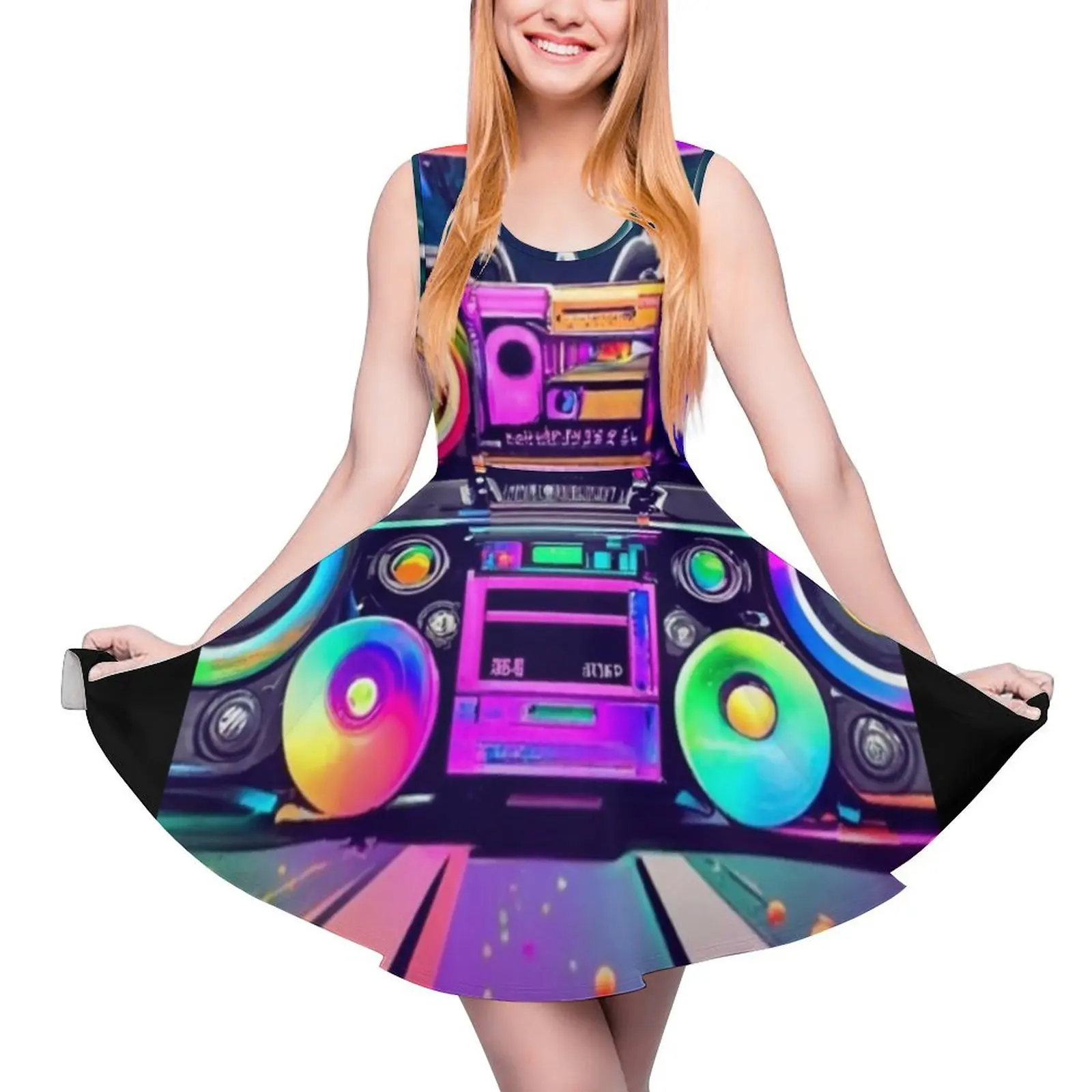Женское платье без рукавов Boombox, разноцветное летнее платье в стиле 80-х, откровенное платье для танцев, пляжные платья
Женское платье без рукавов Boombox, разноцветное летнее платье в стиле 80-х, откровенное платье для танцев, пляжные платья