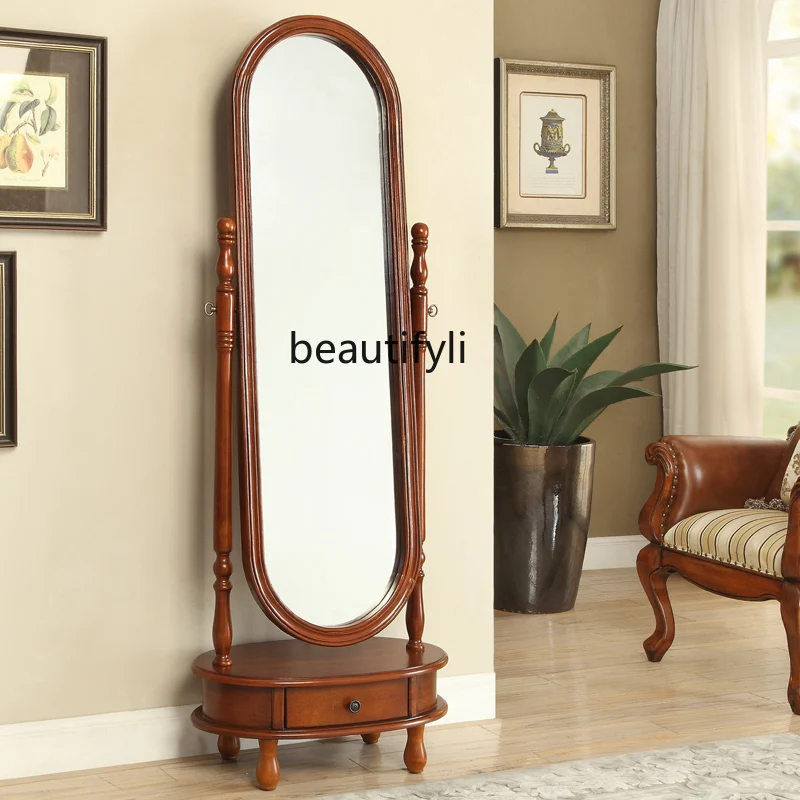 LBX Solid Wood Dressing Mirror Full Body Girls' Home Floor Mirror European Retro Fitting Mirror
LBX Solid Wood Dressing Mirror Full Body Girls' Home Floor Mirror European Retro Fitting Mirror