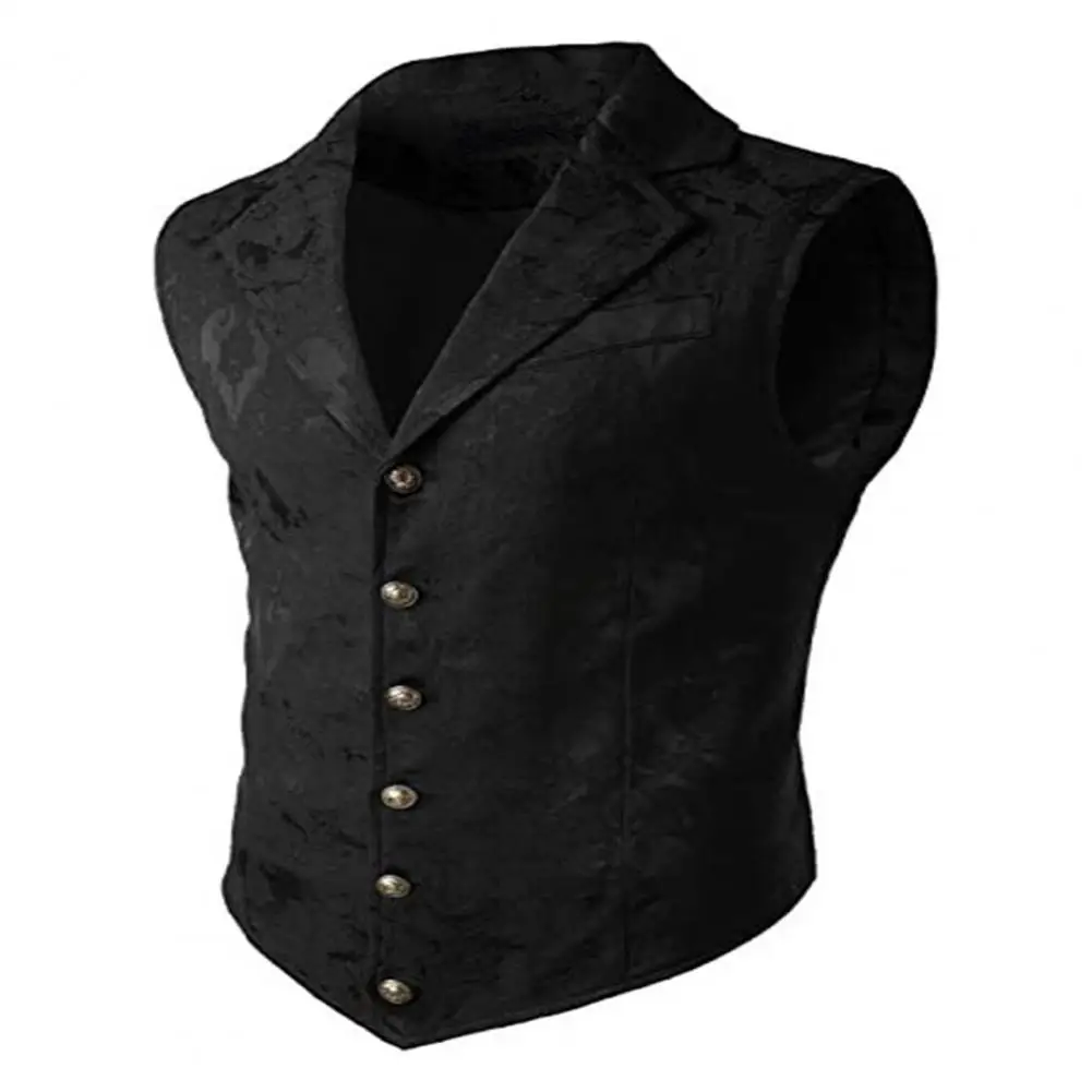 Comfortable Men Vest Retro Slim Fit Men's Business Vest with Turn-down Collar Single-breasted Buttons Formal Solid for Wedding
Comfortable Men Vest Retro Slim Fit Men's Business Vest with Turn-down Collar Single-breasted Buttons Formal Solid for Wedding