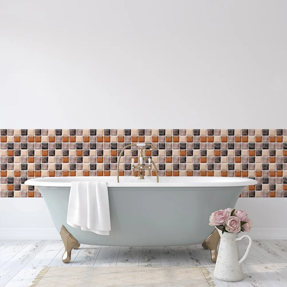 Mosaic Wall Floor Tiles Waterproof Sticker Bathroom Bedroom 3D Tile Wall Decal Sticker DIY Kitchen Decal Peel & Stick Art Mural
Mosaic Wall Floor Tiles Waterproof Sticker Bathroom Bedroom 3D Tile Wall Decal Sticker DIY Kitchen Decal Peel & Stick Art Mural