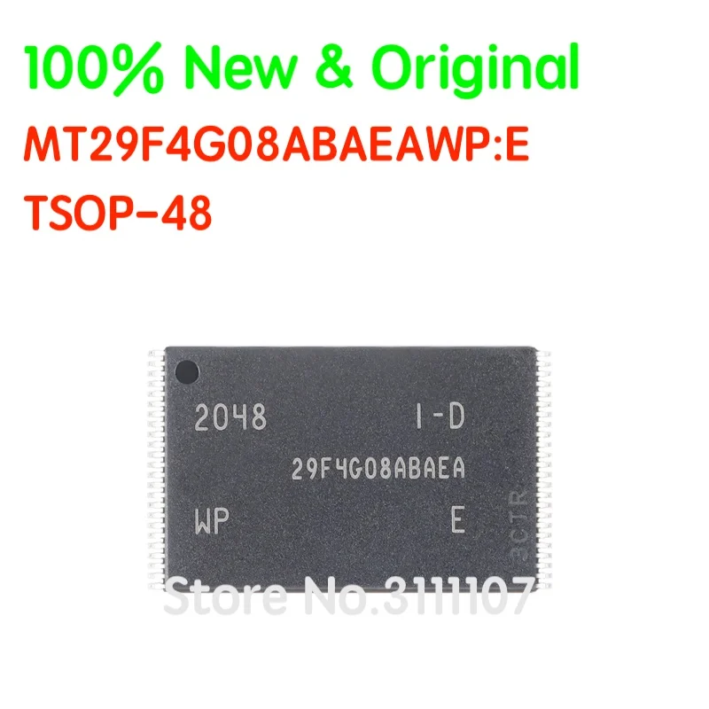 

2PCS/LOT MT29F4G08ABAEAWP:E 29F4G08ABAEA TSOP-48 4Gb NAND Flash Memory SMD Chip IC TSOP48 MT29F4G08ABAEAWP 100% New & Original