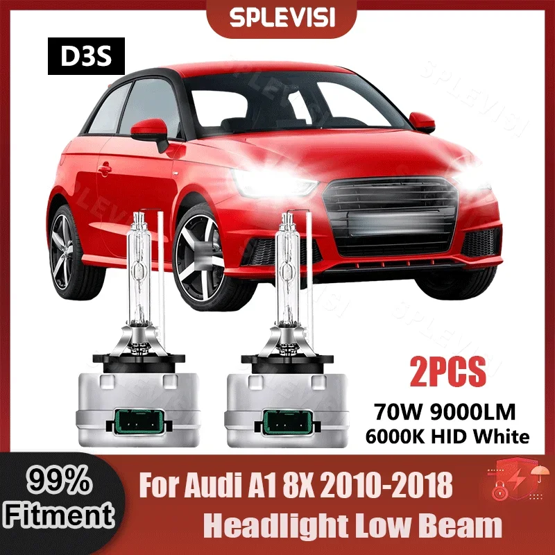 

2PCS D3S High Intensity Discharge Lamp HID Xenon Light Bulbs 6000K For Audi A1 8X 2010 2011 2012 2013 2014 2015 2016 2017 2018