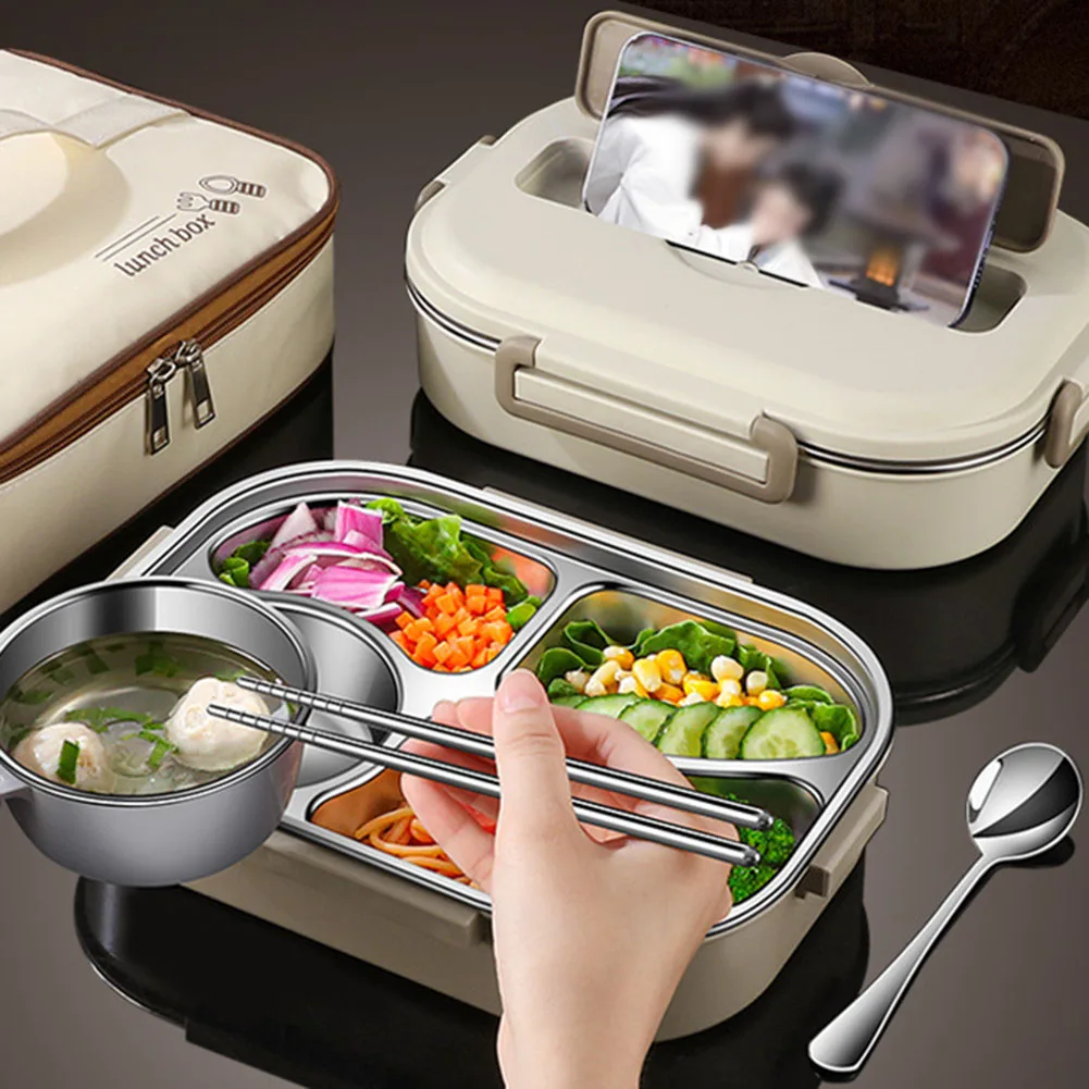Stainless Steel Lunch Box Bento Microwae Heat Food Container For School Office Portable Grids Food Storage Containers
Stainless Steel Lunch Box Bento Microwae Heat Food Container For School Office Portable Grids Food Storage Containers