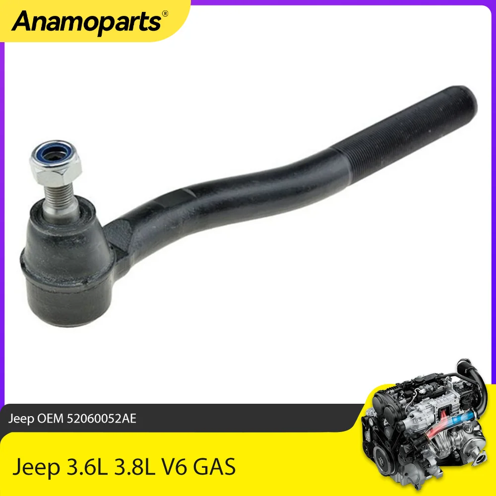 

Tie Rod Head Joint Head Right Parts Fit 3.6 3.8 L For Jeep 3.6L 3.8L V6 GAS DOHC OHV 2007-2018 OEM 52060053AE