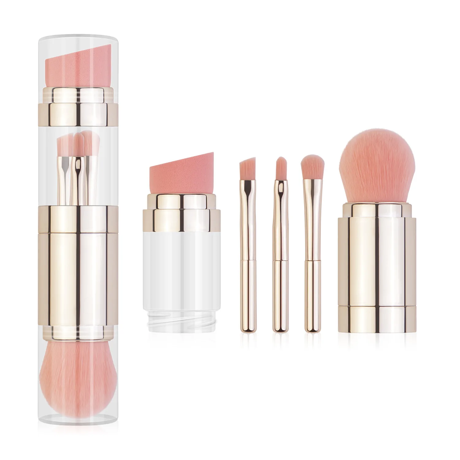 5 In 1 Portable Retractable Makeup Brushes For Foundation Eyebrow Lip Eyeshadow Loose Powder Cosmetic Accessories Make up Tools
5 In 1 Portable Retractable Makeup Brushes For Foundation Eyebrow Lip Eyeshadow Loose Powder Cosmetic Accessories Make up Tools