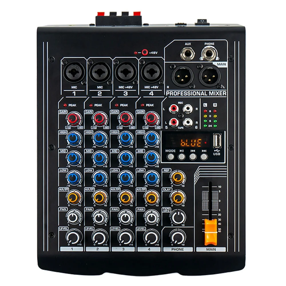 MIX400 48V Bluetooth Power Supply MP3 Player Small 6-Channel Mixer Home with Amplifier Mixer,EU Plug
MIX400 48V Bluetooth Power Supply MP3 Player Small 6-Channel Mixer Home with Amplifier Mixer,EU Plug