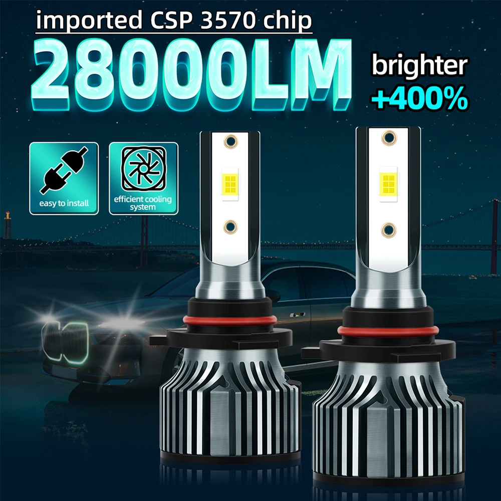 2Pcs H4 LED Headlight Bulbs H7 H1 H13 High Low Beam Auto Headlamps 28000LM 120W H11 Turbo Car Lights 6000K 12V Fog Lamps
2Pcs H4 LED Headlight Bulbs H7 H1 H13 High Low Beam Auto Headlamps 28000LM 120W H11 Turbo Car Lights 6000K 12V Fog Lamps