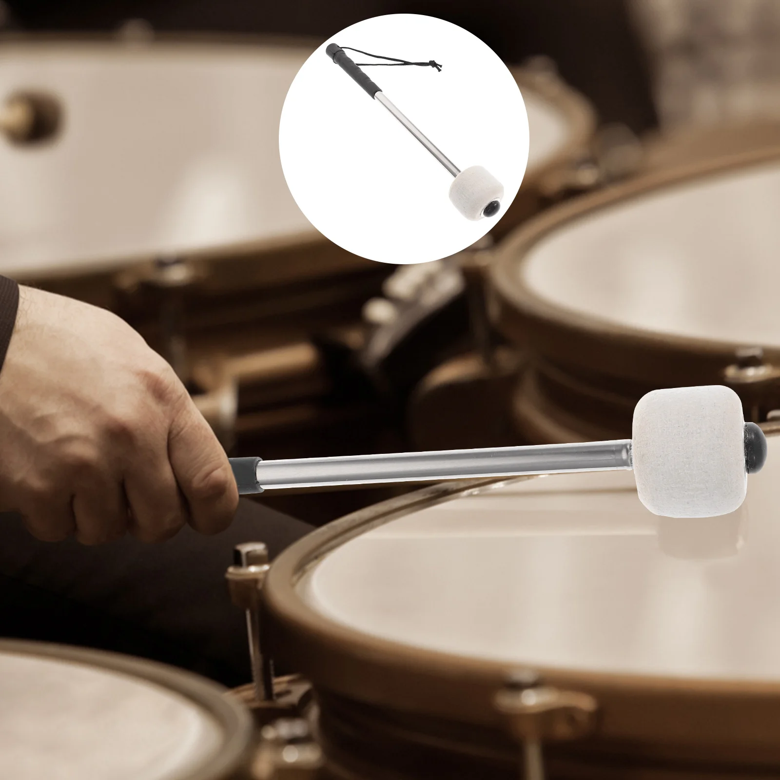 Bass Drum Beater Wool Felt Stainless Steel Handle Percussion Instrument Accessories Parts
Bass Drum Beater Wool Felt Stainless Steel Handle Percussion Instrument Accessories Parts