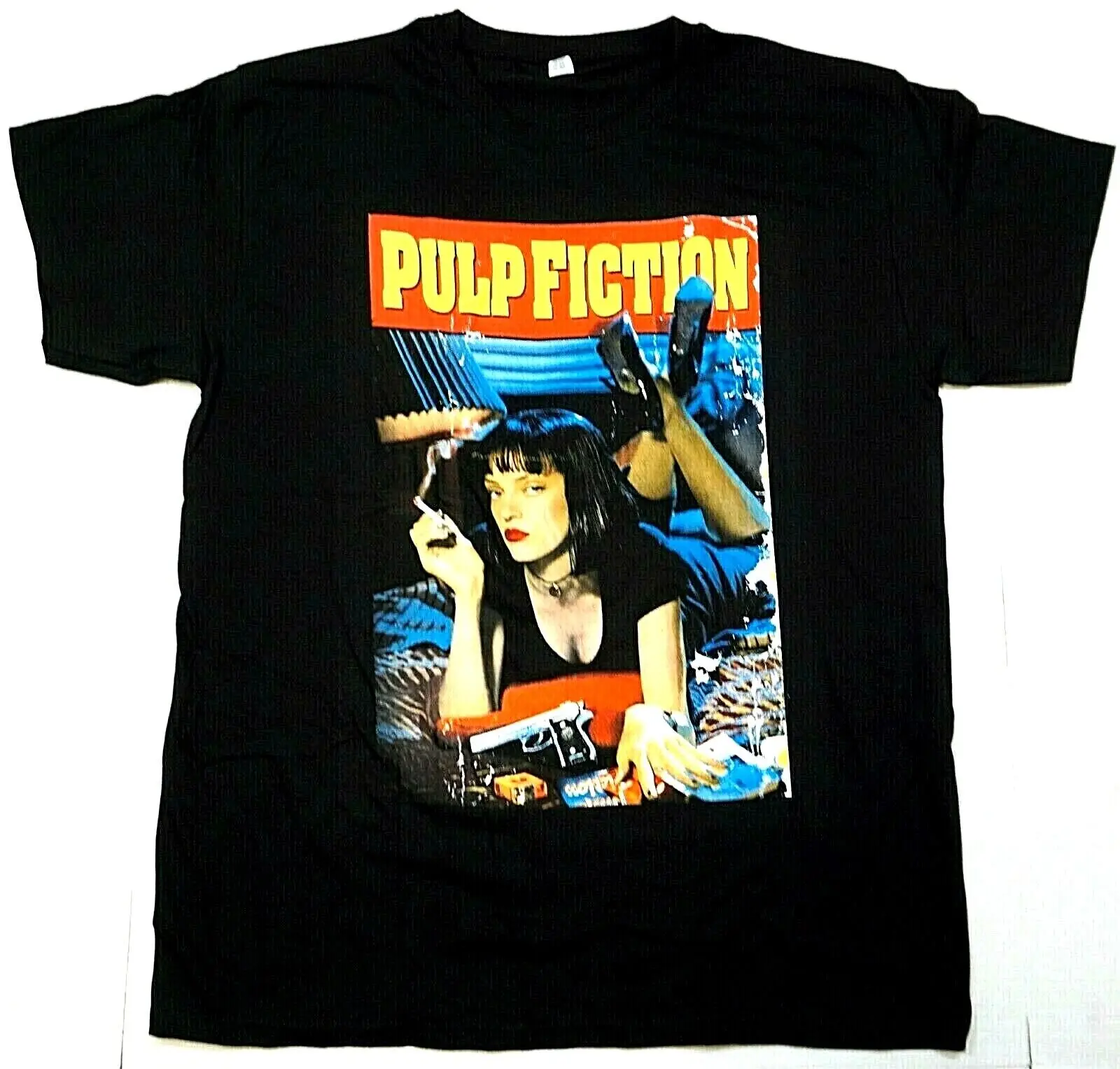 PULP FICTION T-shirt Distressed Movie Poster Tee Men's 100% Cotton Black New
PULP FICTION T-shirt Distressed Movie Poster Tee Men's 100% Cotton Black New