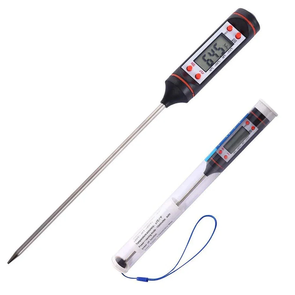 

Household Electronic Digital Food Thermometer for Cake Candy Fry BBQ Food Meat Temperature Baking Thermometers with Long Probe