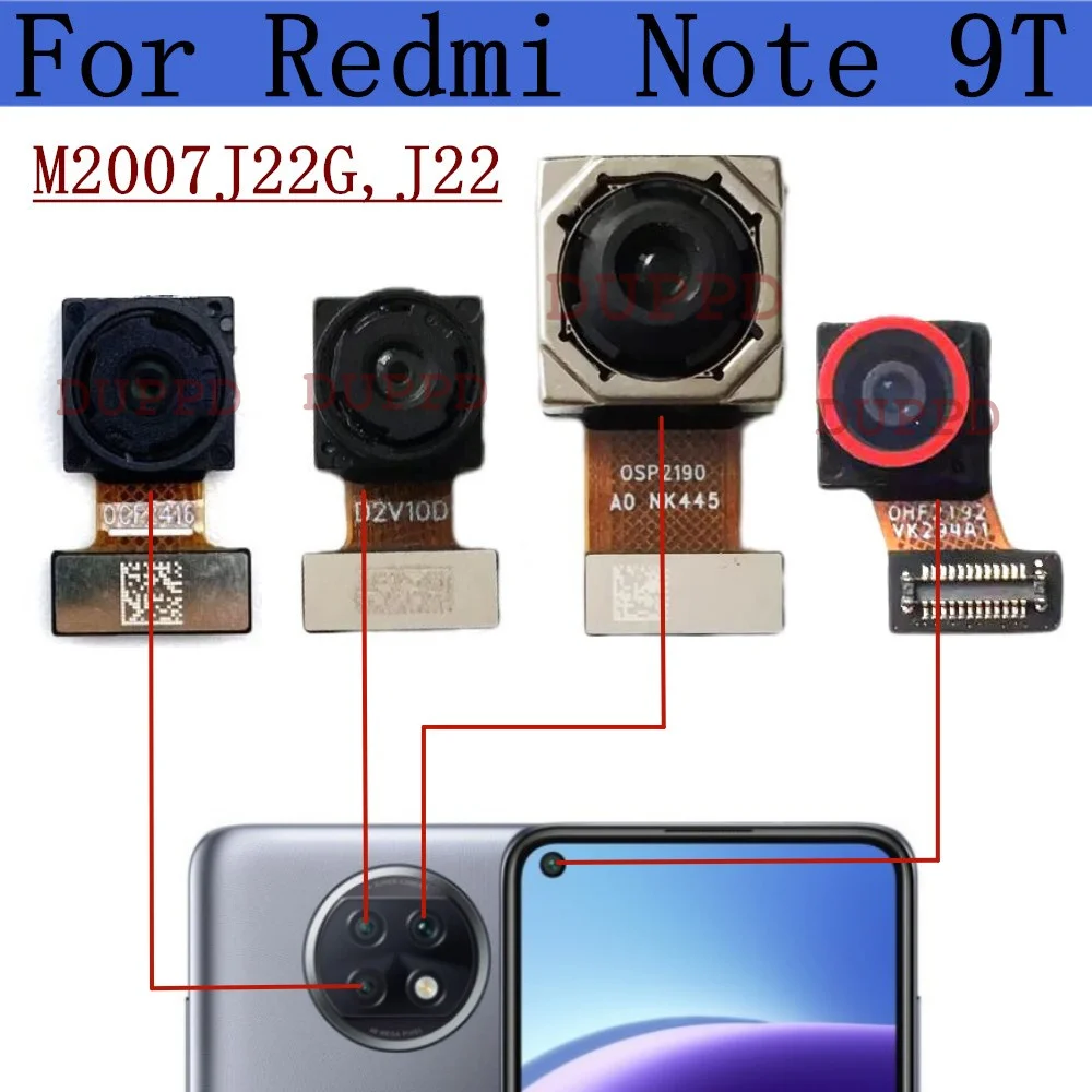 Original Front Rear Camera For Xiaomi Redmi Note 9T M2007J22G, J22 Frontal Selfie Back Main Ultrawide Macro Depth Camera Module
Original Front Rear Camera For Xiaomi Redmi Note 9T M2007J22G, J22 Frontal Selfie Back Main Ultrawide Macro Depth Camera Module
