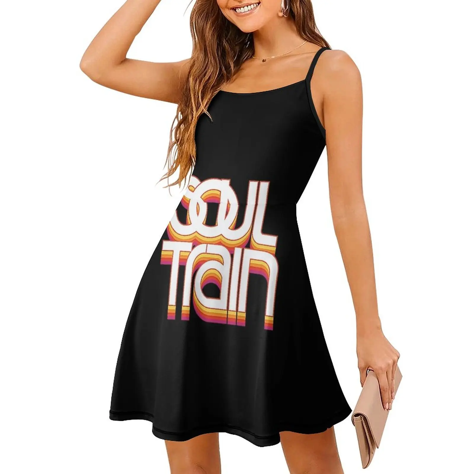 Soul Train T-Shirt Sling Dress festival outfit women women's luxury party dress Dress for pregnant women women's fashion dresses
Soul Train T-Shirt Sling Dress festival outfit women women's luxury party dress Dress for pregnant women women's fashion dresses