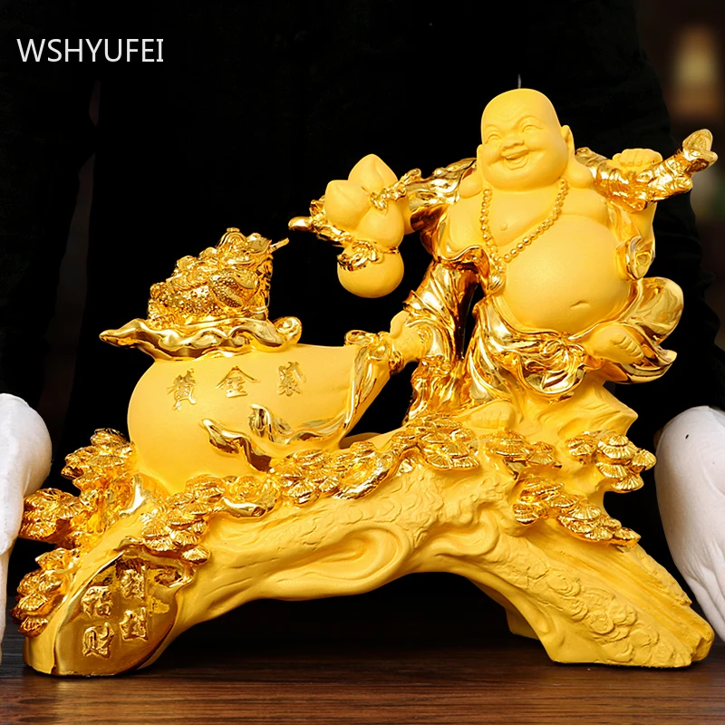 Resin Sculpture Maitreya Buddha Ornaments Lucky Fortune Buddha Statue Toad Decorations Home Living Room Decorations Opening Gift
Resin Sculpture Maitreya Buddha Ornaments Lucky Fortune Buddha Statue Toad Decorations Home Living Room Decorations Opening Gift