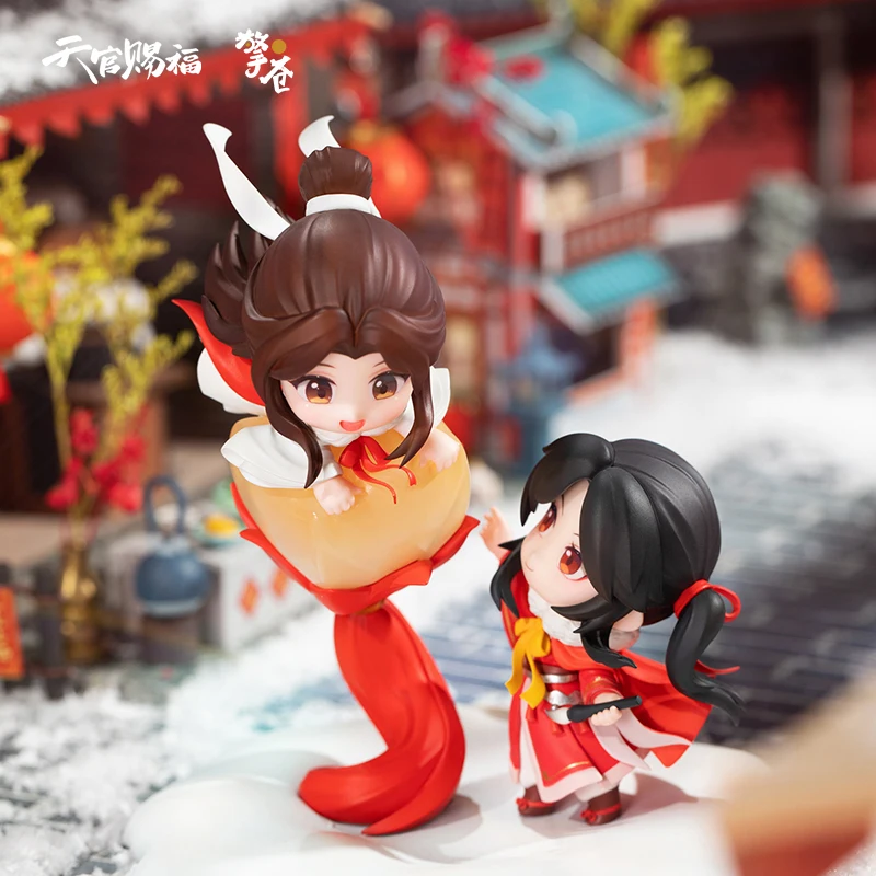 

16cm Anime Heaven Officials Blessing Tian Guan Ci Fu Xie Lian San Lang Thousands Lights Q Version Action Figure Postcard Toy