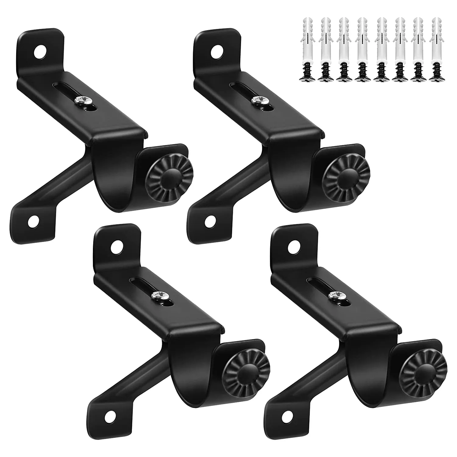 Curtain Rod Bracket, Adjustable Heavy Duty Curtain Rod Holders, Black Curtain Rods Hooks Hangers for Wall Drapery Rod
Curtain Rod Bracket, Adjustable Heavy Duty Curtain Rod Holders, Black Curtain Rods Hooks Hangers for Wall Drapery Rod