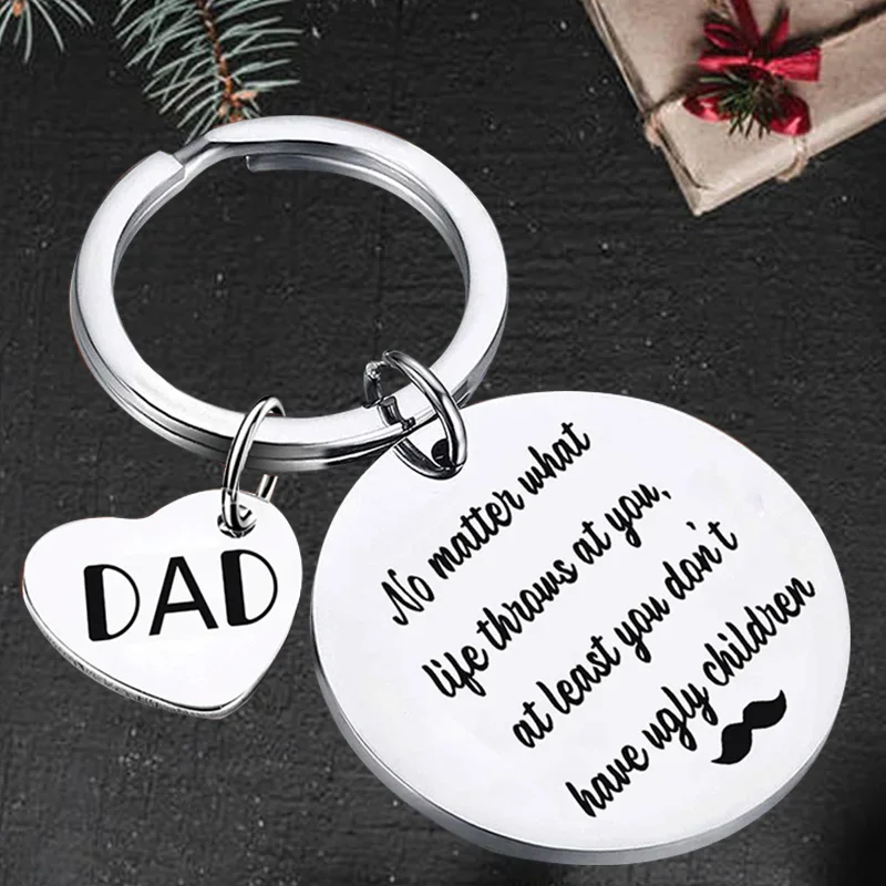 Cute Father’s Day Birthday Gifts Keychain pendant Dad Inspirational key chain You Don’t Have Ugly Children
Cute Father’s Day Birthday Gifts Keychain pendant Dad Inspirational key chain You Don’t Have Ugly Children