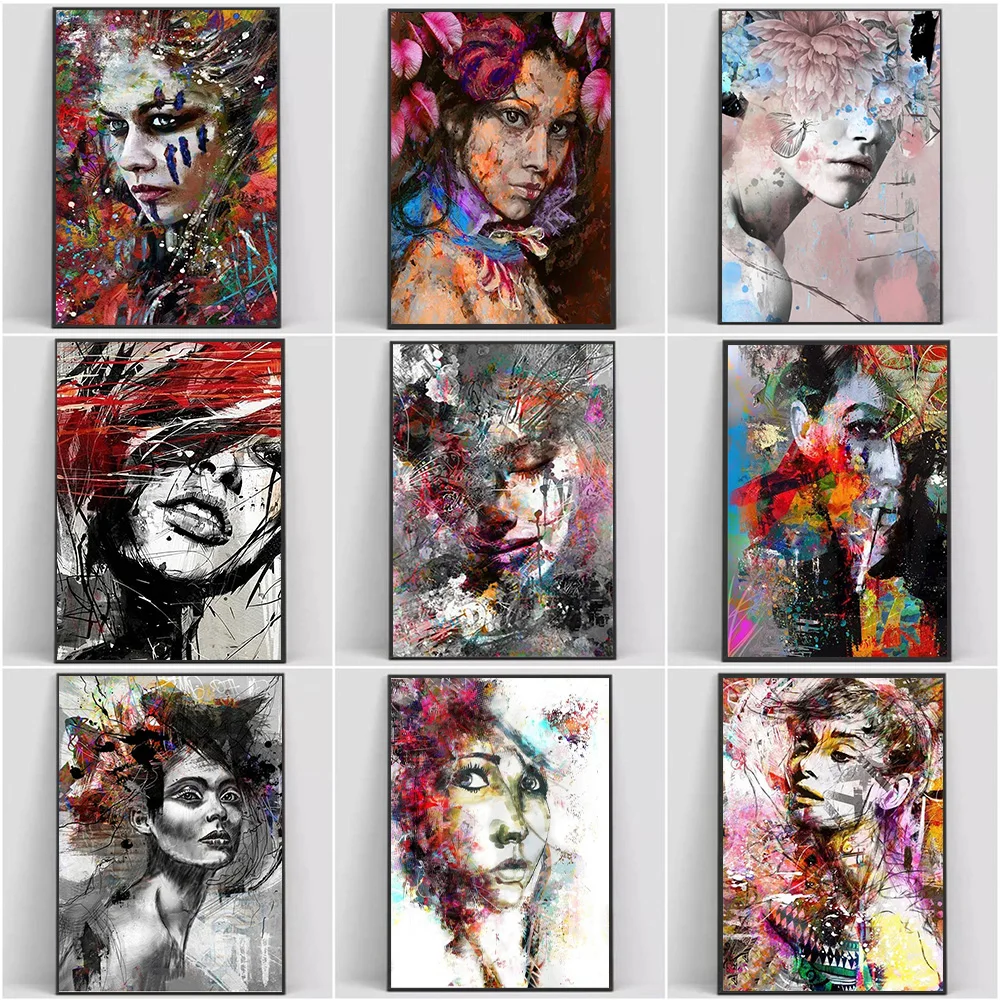 Abstract Woman Portrait Home Decor Art Canvas Painting Colourful Poster Prints Wall Art for Living Room Home Decor Gift No Frame
Abstract Woman Portrait Home Decor Art Canvas Painting Colourful Poster Prints Wall Art for Living Room Home Decor Gift No Frame