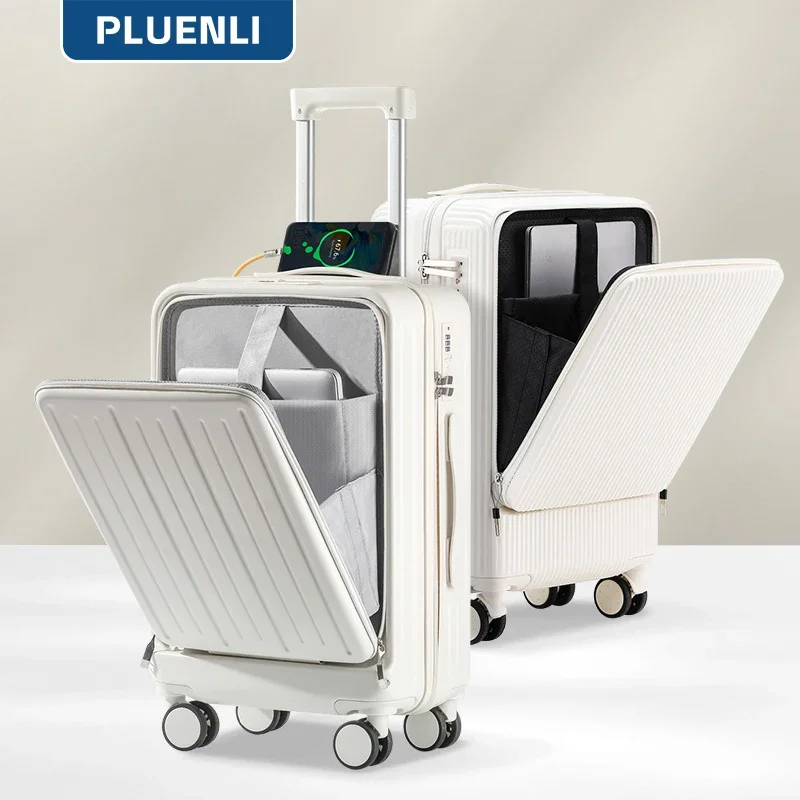 PLUENLI Front Open Cover Tape Double Password Lock Luggage Business Travel Trolley Case Unisex High-End Suitcase Leather Case
PLUENLI Front Open Cover Tape Double Password Lock Luggage Business Travel Trolley Case Unisex High-End Suitcase Leather Case