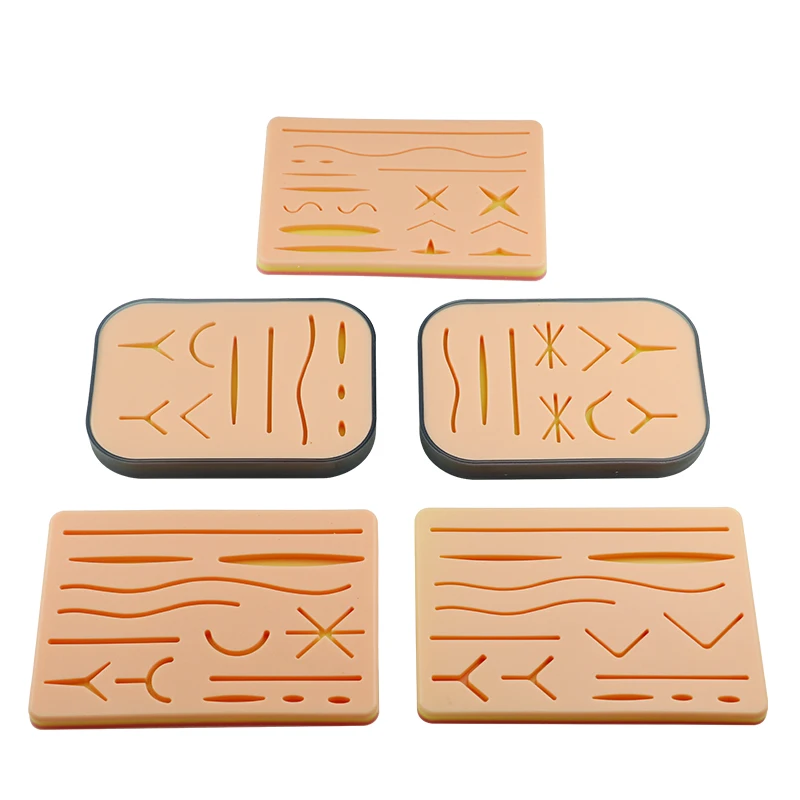 Skin Suture Training Pad with Wound Suture Training Kit Wound Silicone Suture Pad
Skin Suture Training Pad with Wound Suture Training Kit Wound Silicone Suture Pad