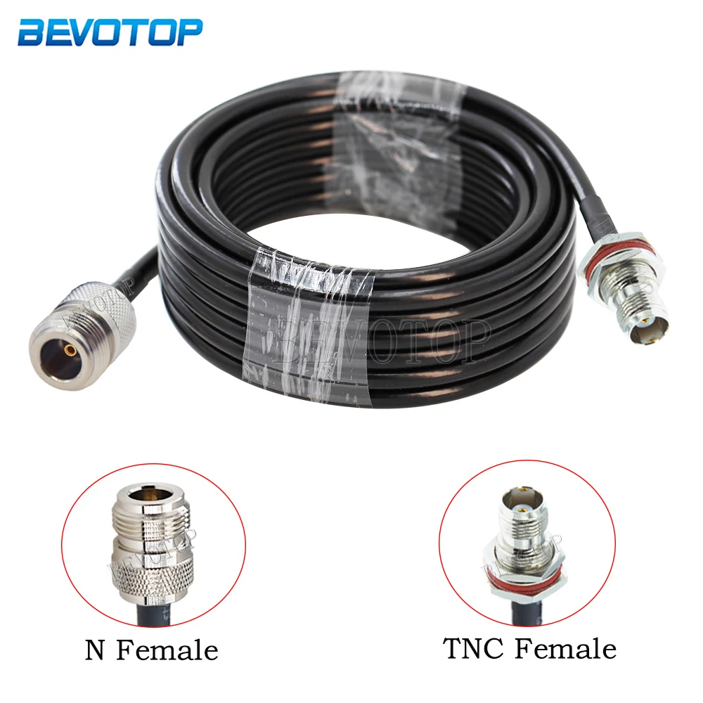 

RG58 50-3 TNC Male/Female to N Female Connector RG-58 Cable Pigtail Low Loss 50 Ohm RF Coaxial Extension Jumper Cord 15cm-25m