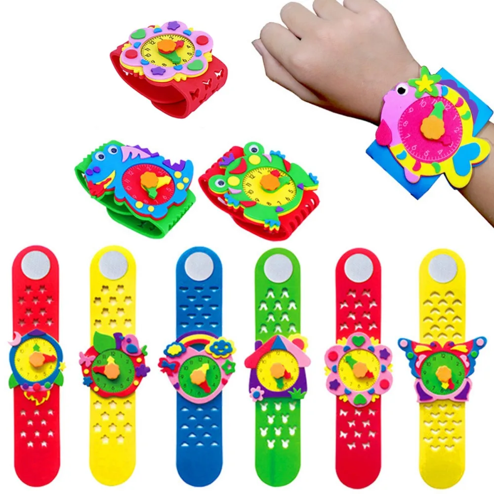 Handmade 3D Watch Sticker Toy Kindergarten Children DIY Craft EVA Sticker Cartoon Animal Watch Making Educational Puzzle Toys
Handmade 3D Watch Sticker Toy Kindergarten Children DIY Craft EVA Sticker Cartoon Animal Watch Making Educational Puzzle Toys