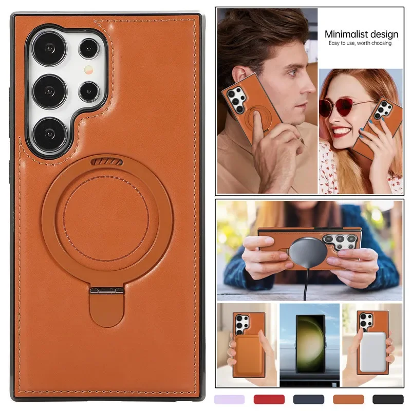 Magnetic Wireless Charging Luxury Leather Phone Case for Samsung Galaxy S24 Ultra S23 Plus S22 Flip Holder Cover Hoesje Coque
Magnetic Wireless Charging Luxury Leather Phone Case for Samsung Galaxy S24 Ultra S23 Plus S22 Flip Holder Cover Hoesje Coque