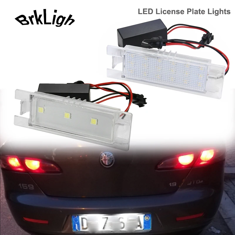 

2Pcs Canbus LED Number License Plate Lights Lamps For Alfa Romeo 147 156 159 166 Giulietta Mito Spider GT Brera 939 937 936 932