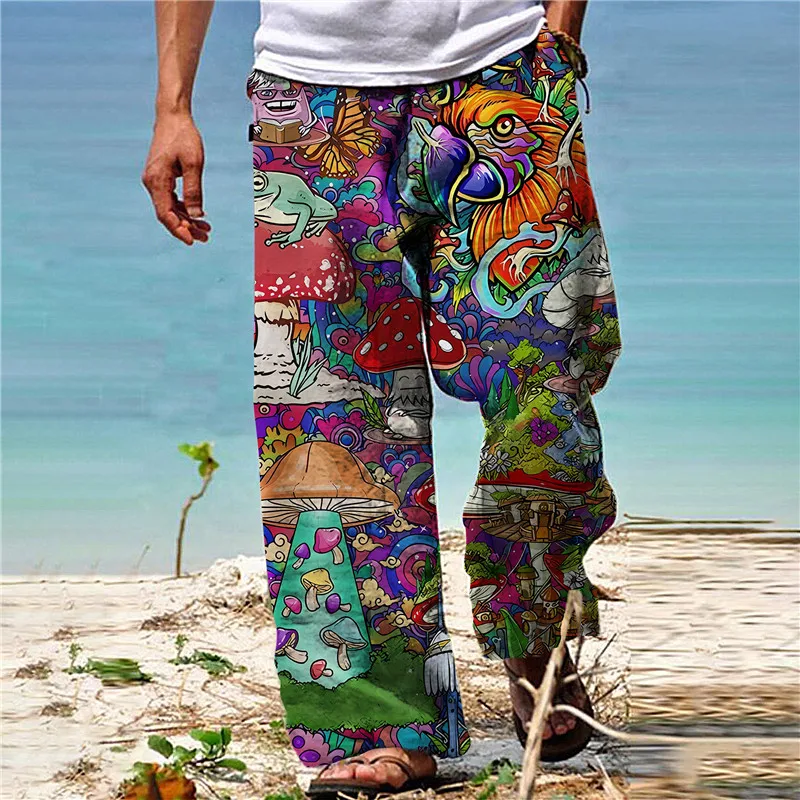 

Summer 2023 New Beachwear Fashion Sports Thin Gothic Street Motorcycle Pants Large Cargo pants Men's 3D Digital Casual Pants