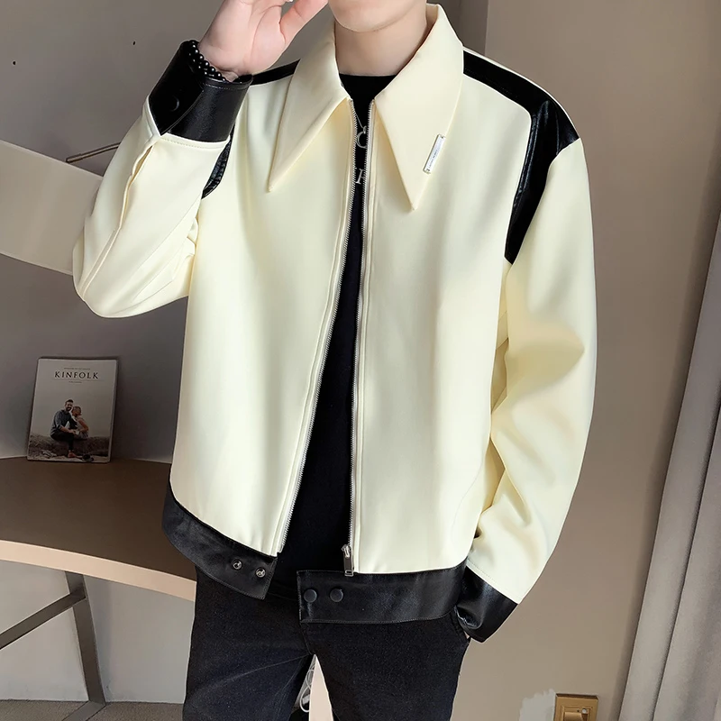 Korean Jackets For Men Fashion Brand Pointed Collar Patchwork Chaquetas Hombre Autumn Spring Trend Male Casual Jacket Streetwear
Korean Jackets For Men Fashion Brand Pointed Collar Patchwork Chaquetas Hombre Autumn Spring Trend Male Casual Jacket Streetwear