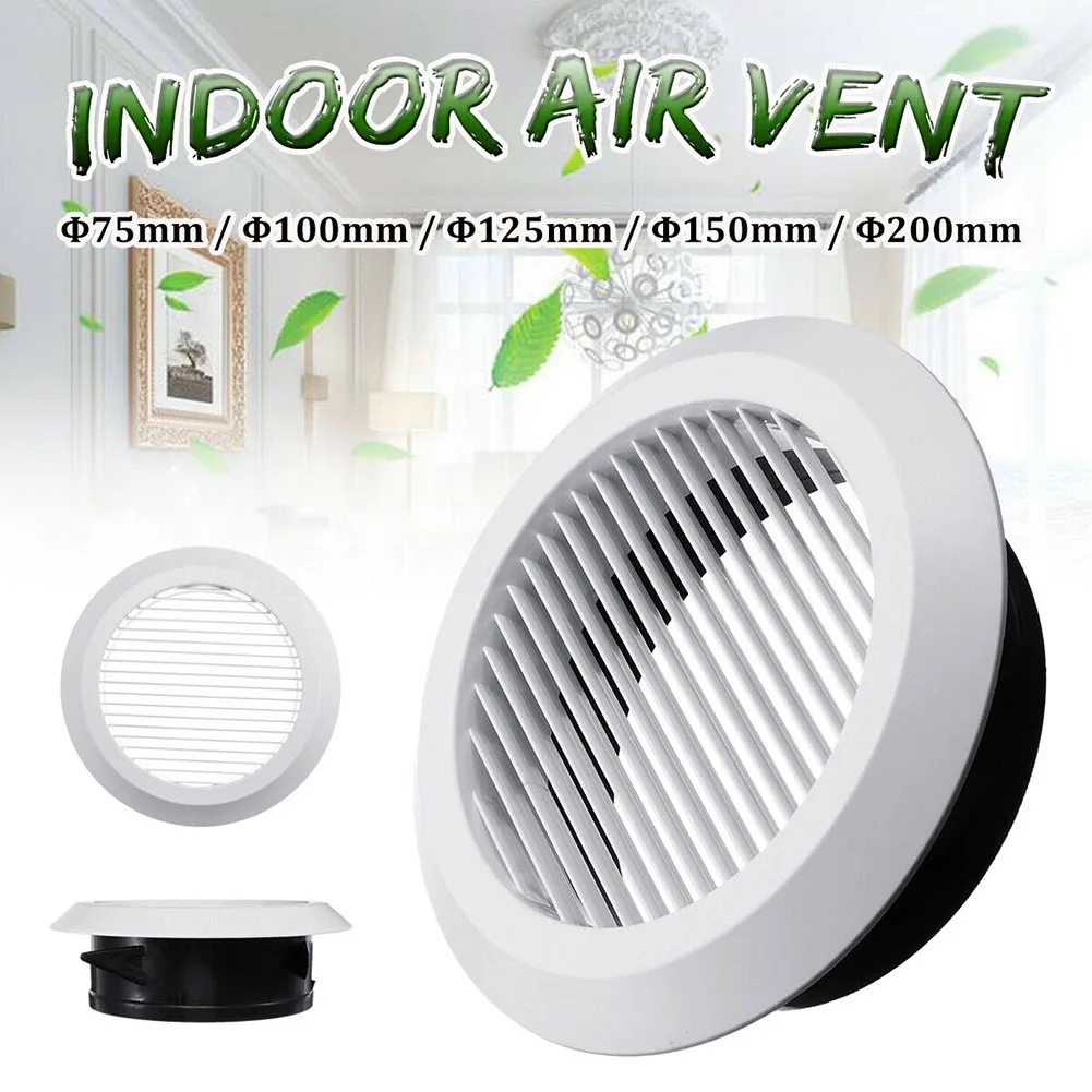 75/100/125/150/200mm Air Vent Grille Circular Indoor Ventilation Outlet Duct Pipe Cover Cap For Bathroom Kitchen Office Tool New
75/100/125/150/200mm Air Vent Grille Circular Indoor Ventilation Outlet Duct Pipe Cover Cap For Bathroom Kitchen Office Tool New