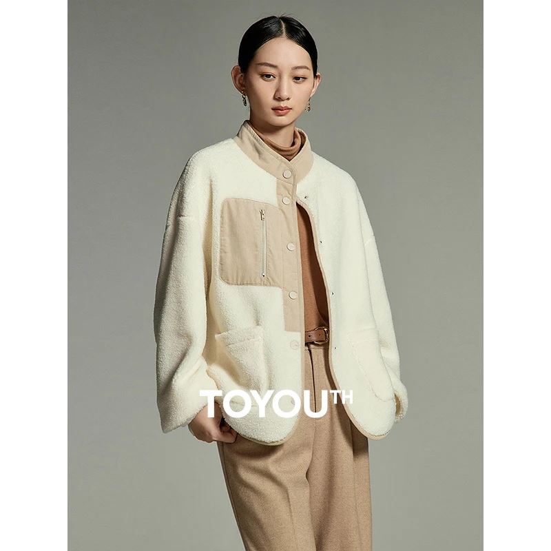 Toyouth Women Plush Coat 2023 Winter Long Sleeve Stand Collar Loose Thick Jacket Contrast Stitching Casual Outdoor Warm Clothes
Toyouth Women Plush Coat 2023 Winter Long Sleeve Stand Collar Loose Thick Jacket Contrast Stitching Casual Outdoor Warm Clothes