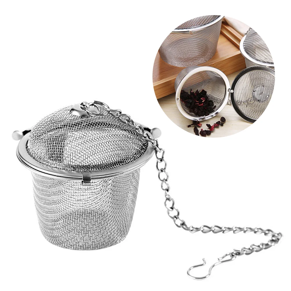 

Cabilock Tea Filter Mesh Filter 5Cm Cooking Infuser Portable Stainless Steel Seasoning Chain Handle Stew Soup