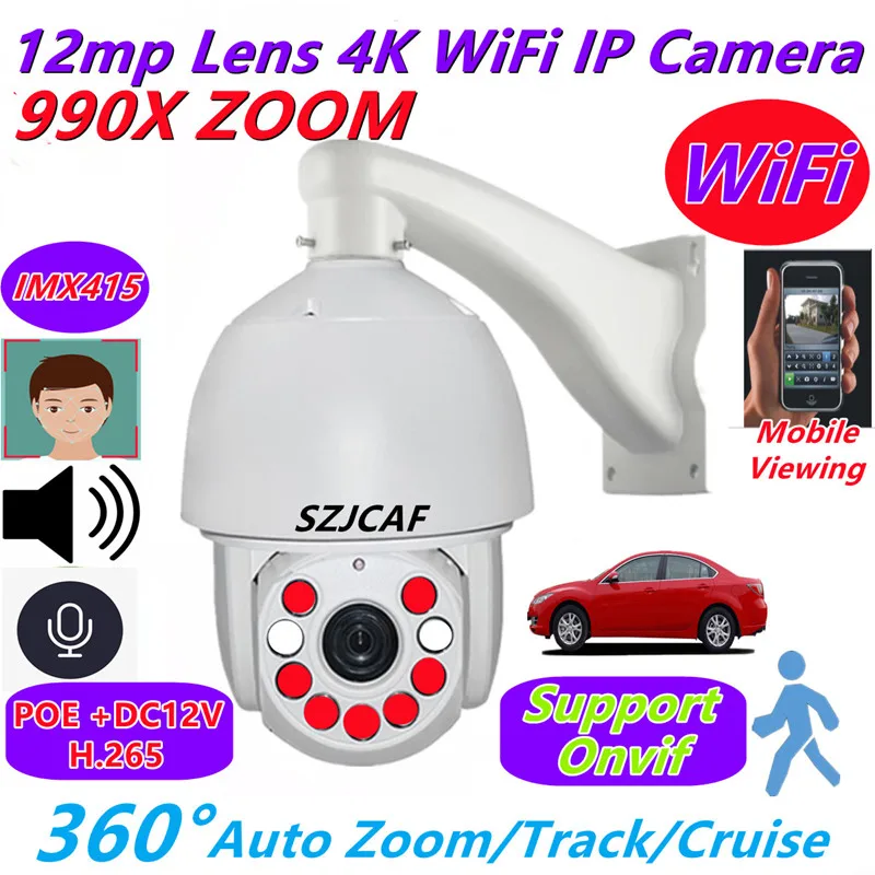12MP 4K 990x Zoom WiFi IP Camera 4G Sim Card Outdoor Color Automatic Tracking Video Security High Speed Dome PTZ 8MP POE Camera
12MP 4K 990x Zoom WiFi IP Camera 4G Sim Card Outdoor Color Automatic Tracking Video Security High Speed Dome PTZ 8MP POE Camera
