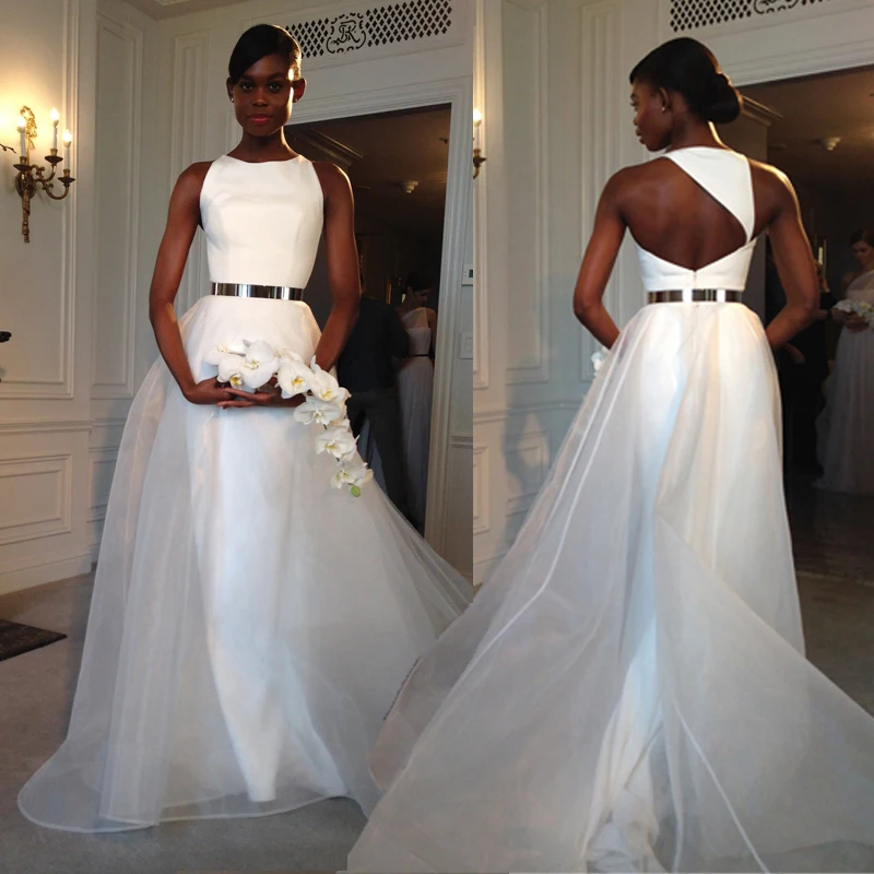 Gold Belt Organza Open Back A Line Cheap Custom Simple Elegant Wedding bridal evening gown 2018 Mother of the Bride Dresses
Gold Belt Organza Open Back A Line Cheap Custom Simple Elegant Wedding bridal evening gown 2018 Mother of the Bride Dresses