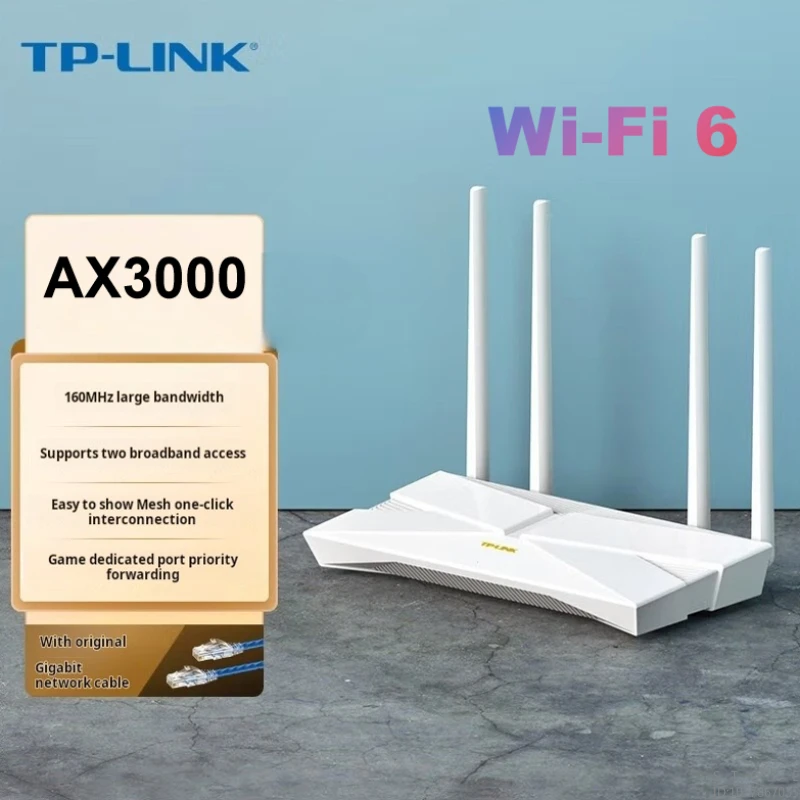 

TP-LINK WiFi6 Router AX3000 Wireless Repeater MIMO-OFDM 2.4g&5g Gigabit Router 3000M Antennas WIFI Amplifier WAN/LAN XDR3010