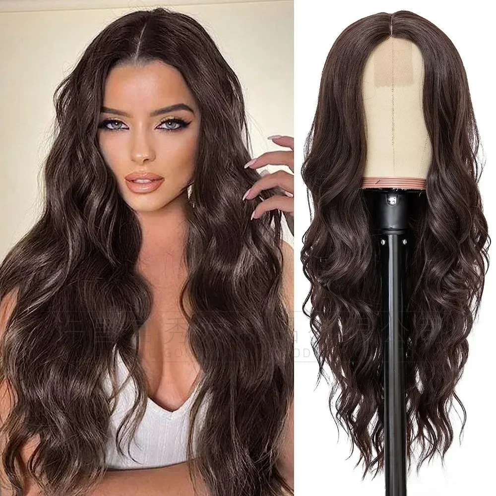 Charming Ladies Brown Long Wigs Synthetic Curly Wigs Middle Split Wavy Hair Ladies Party 26 inches
Charming Ladies Brown Long Wigs Synthetic Curly Wigs Middle Split Wavy Hair Ladies Party 26 inches