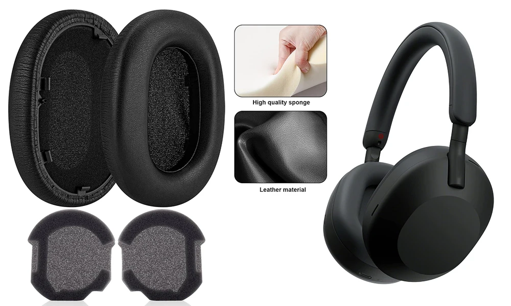 KUTOU Replacement Earpads for Sony WH-1000XM5 Headphone 1000XM5 1000 XM5 Soft Memory Foam Ear Pads Cushions Cover KUTOU Replacement Earpads for Sony WH-1000XM5 Headphone 1000XM5 1000 XM5 Soft Memory Foam Ear Pads Cushions Cover