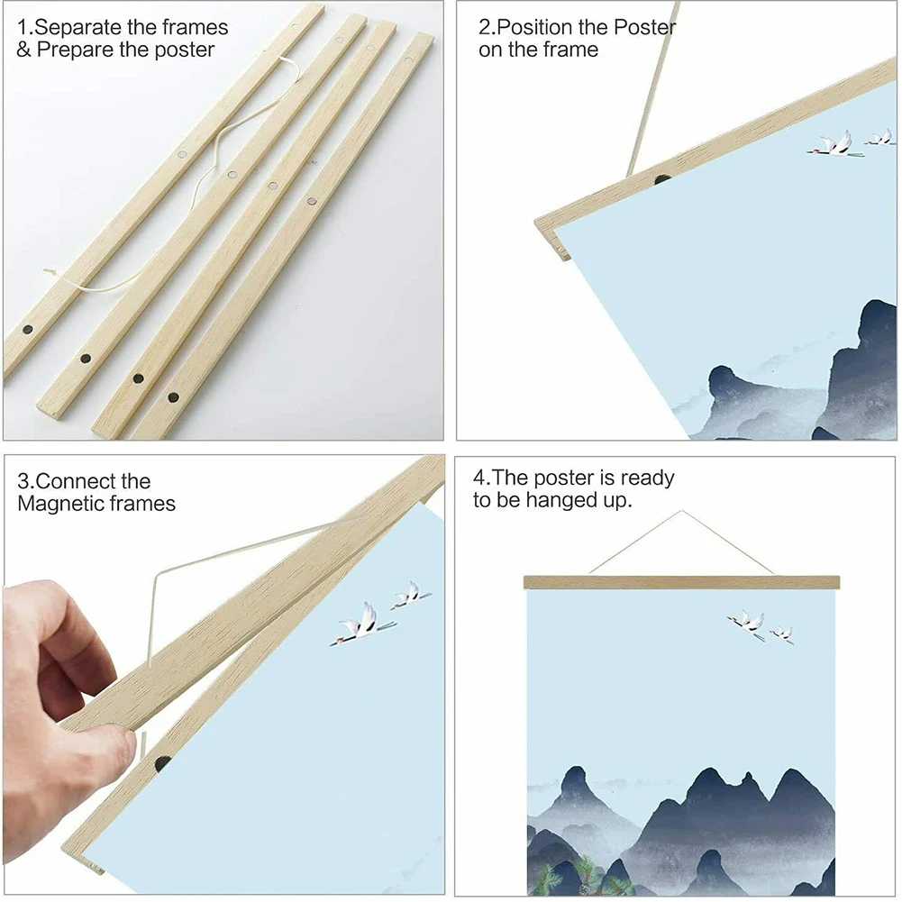 Brand New Poster Hanging Scrolls Poster Print Wooden + Cowhide Lanyard Natural Pine Wood No Paint Photo Picture Frame
Brand New Poster Hanging Scrolls Poster Print Wooden + Cowhide Lanyard Natural Pine Wood No Paint Photo Picture Frame