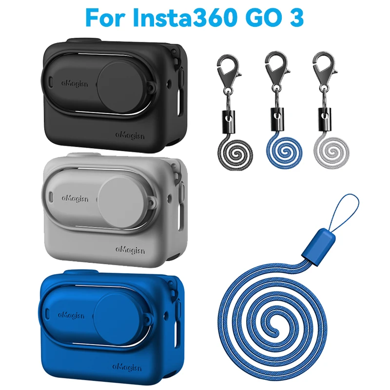 For Insta360 GO 3 Silicone Case for Insta360 Go 3 Action Camera Protective Cover With Lens Protection Film Accessories
For Insta360 GO 3 Silicone Case for Insta360 Go 3 Action Camera Protective Cover With Lens Protection Film Accessories