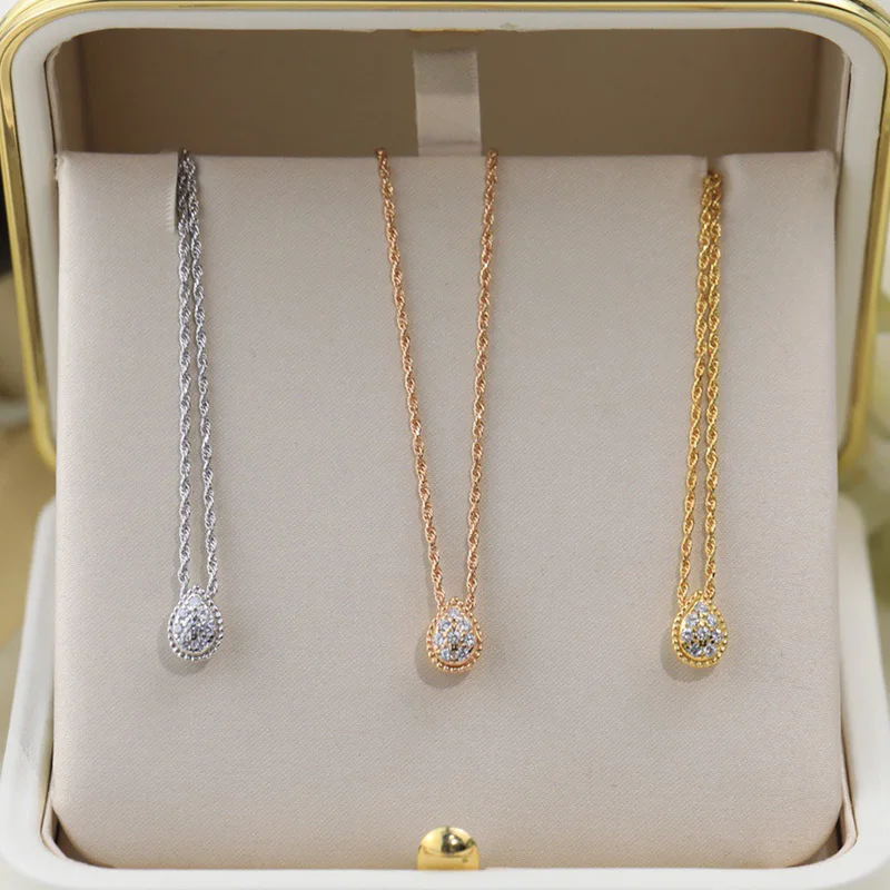 New Mini Water Drop Hot Brand 925 Sterling Silver Ladies Beach Necklace Classic Fashion Luxury Ladies Autumn Winter Jewelry
New Mini Water Drop Hot Brand 925 Sterling Silver Ladies Beach Necklace Classic Fashion Luxury Ladies Autumn Winter Jewelry