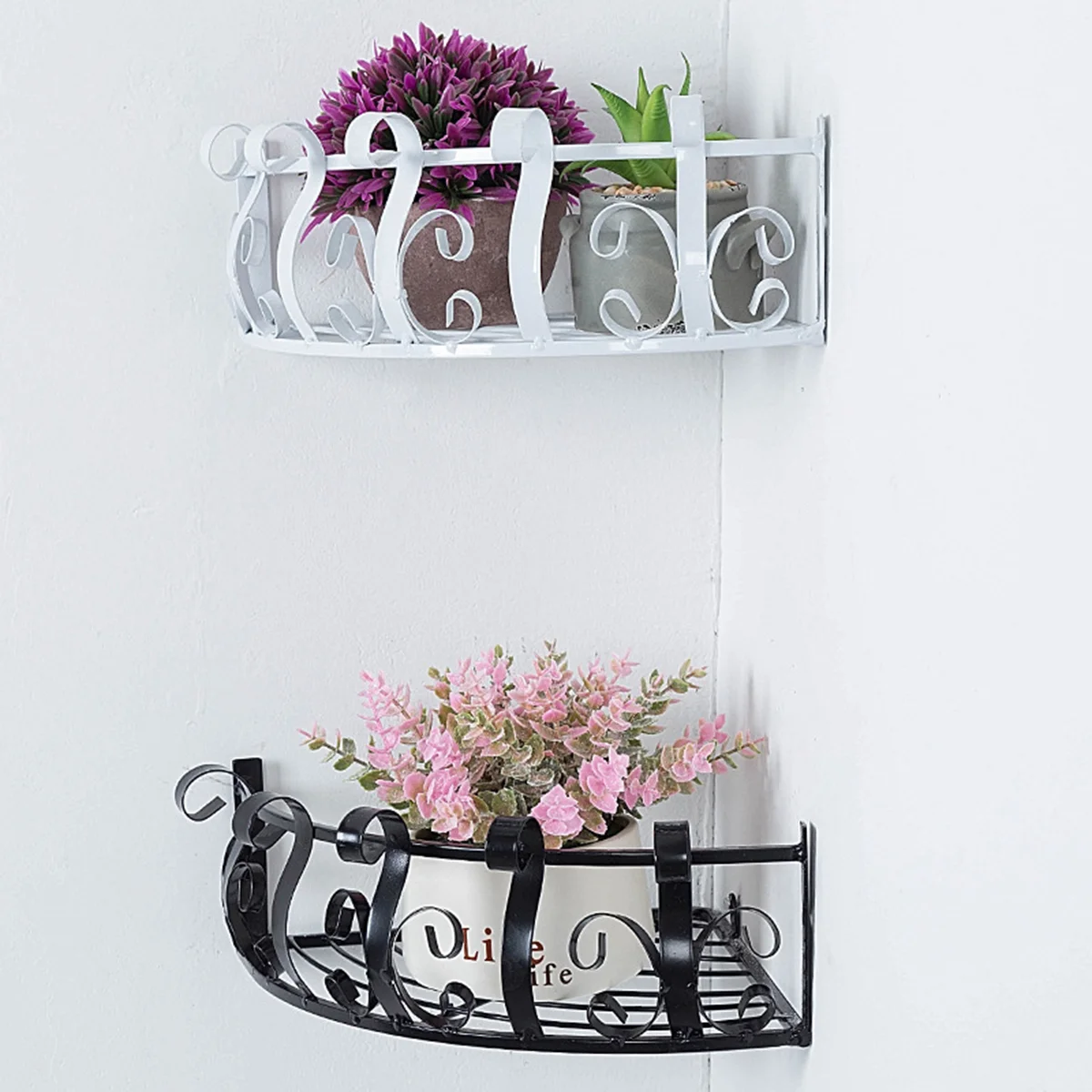 Iron Art Flower Pot Rack Wall Mounted Flower Shelf Hanging Semicircle Flower Stand Hanging Basket Flower Pots Decorative Indoor
Iron Art Flower Pot Rack Wall Mounted Flower Shelf Hanging Semicircle Flower Stand Hanging Basket Flower Pots Decorative Indoor