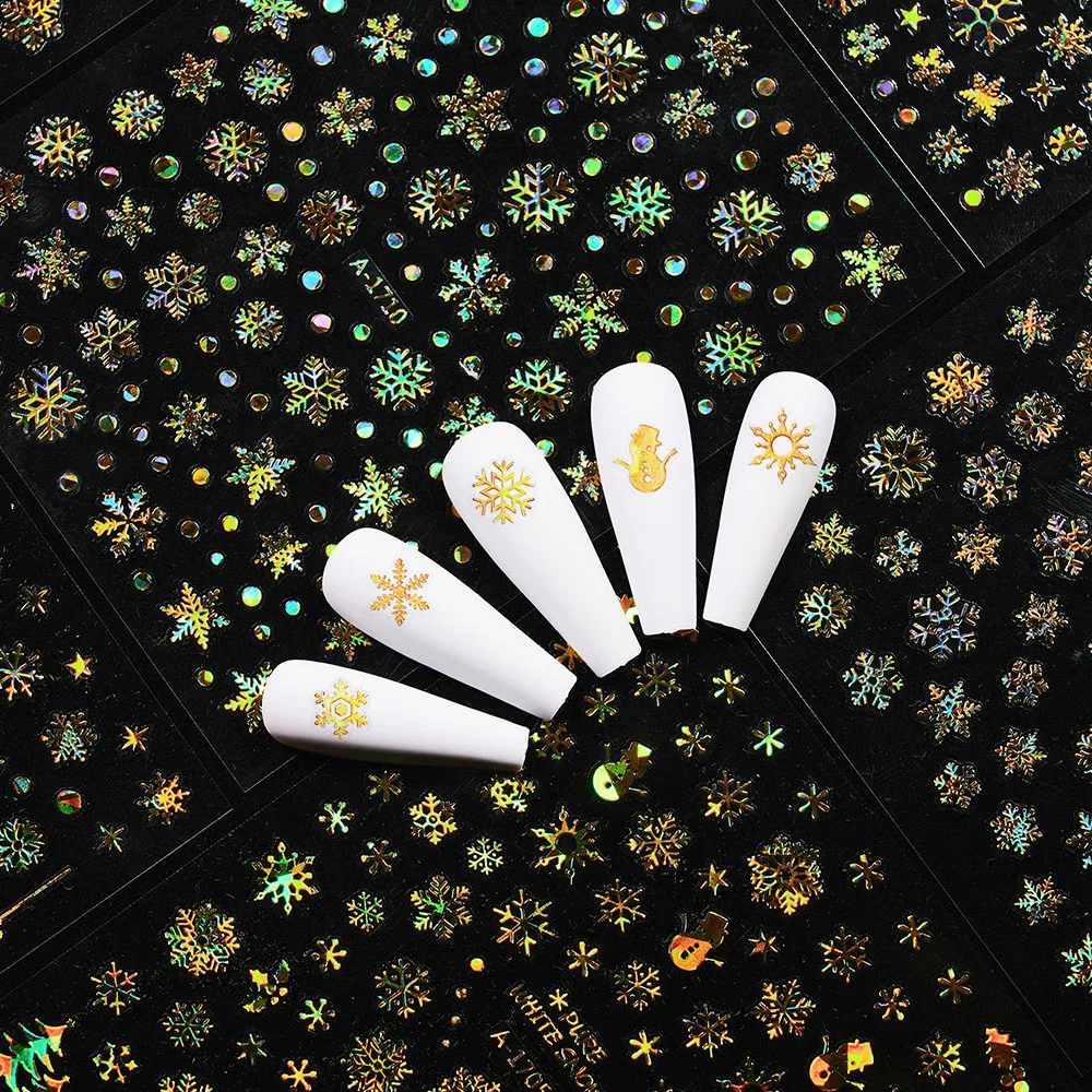 12pcs 10x8cm Christmas Pattern For Nail Sticker Star Transfer Snowflake Star Laser Glitter Christmas Nail Art Transfer Sheets*1U
12pcs 10x8cm Christmas Pattern For Nail Sticker Star Transfer Snowflake Star Laser Glitter Christmas Nail Art Transfer Sheets*1U