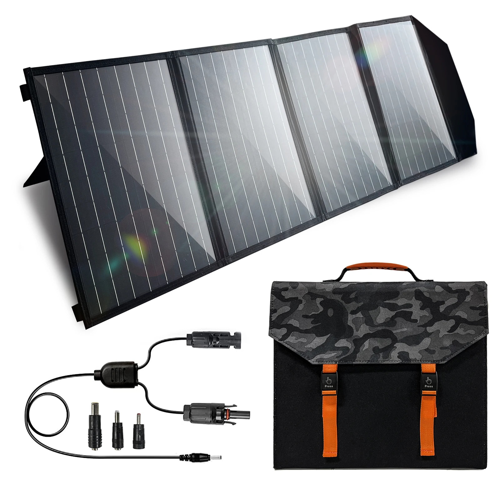 

Solar Panel 100W 18V Portable Foldable Solar Charger Solar Panel Emergency Power Survival Toos for Outdoor Camping Traveling