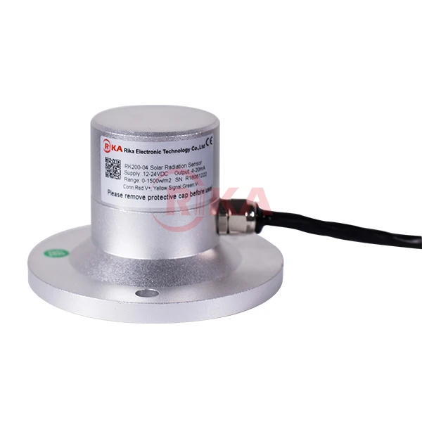 RIKA RK200-04 Silicon-Cell Principle RS485 Output Sun Tracking Solar Radiation Sensor for 300-3000nm
RIKA RK200-04 Silicon-Cell Principle RS485 Output Sun Tracking Solar Radiation Sensor for 300-3000nm
