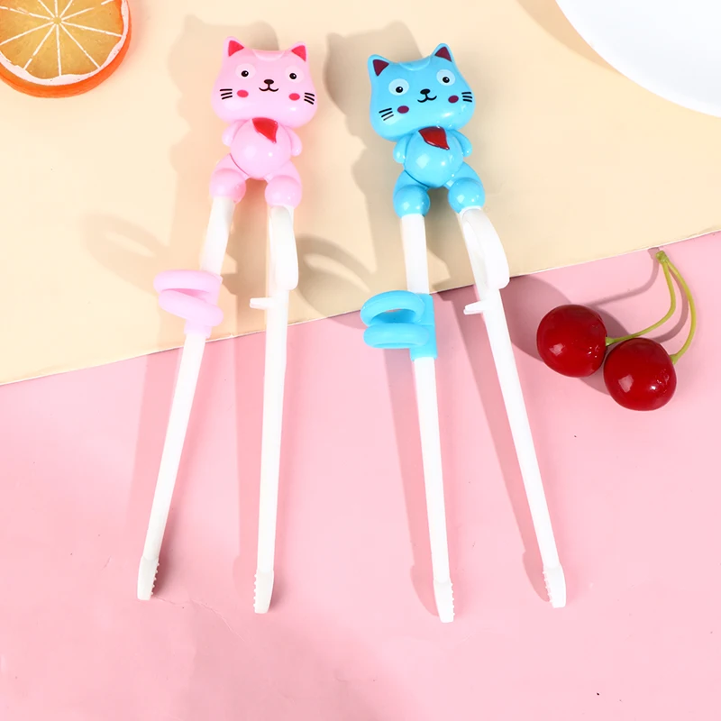 

Cartoon Animal Cute Cat Head Chopsticks Children Eating Training Chopsticks Baby Safty Learning Chopsticks Reusable Tableware