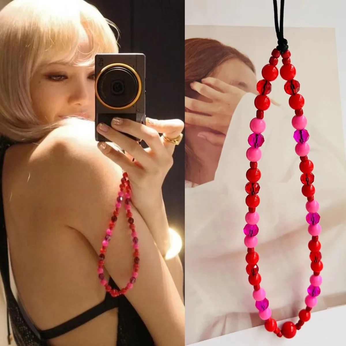Christmas Red Bead Phone Chain Sweet Girls Korean Mobile Phone Charms Strap Handy Hanging Cord Rope for Bag Camera Y2K Jewelry
Christmas Red Bead Phone Chain Sweet Girls Korean Mobile Phone Charms Strap Handy Hanging Cord Rope for Bag Camera Y2K Jewelry